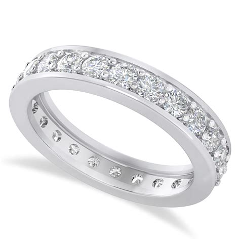 women's channel set wedding band